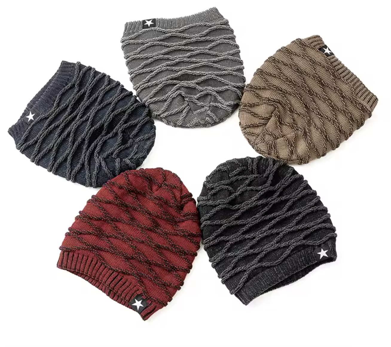 WS1 Star Decor Knitted Beanie
