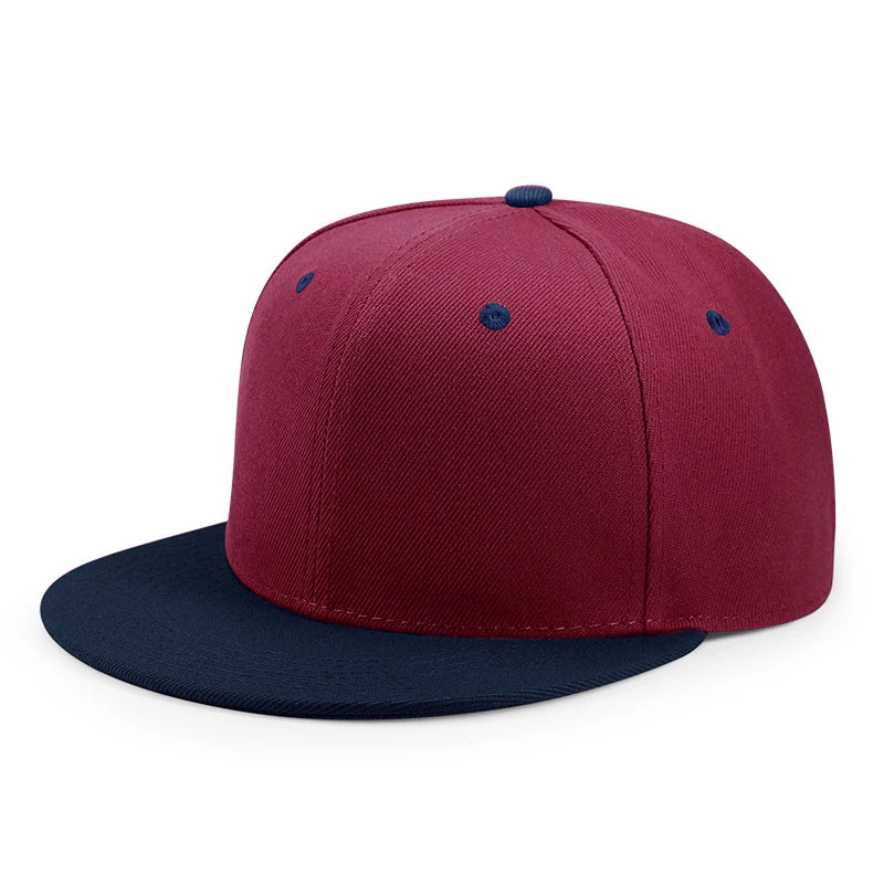 Plain Flat-Brim Snapback Hat – HatLine
