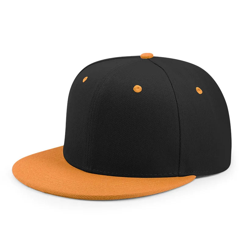 Plain Flat-Brim Snapback Hat – HatLine