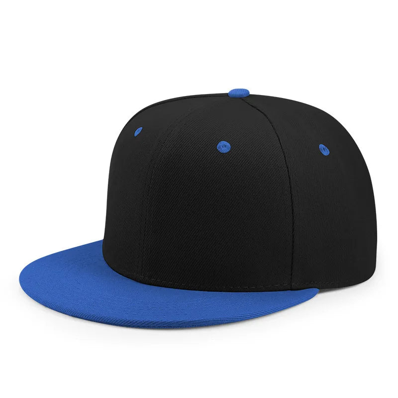 Plain Flat-Brim Snapback Hat – HatLine