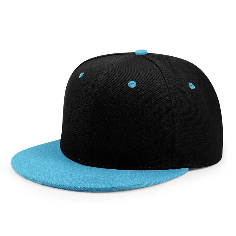 Plain Flat-Brim Snapback Hat – HatLine