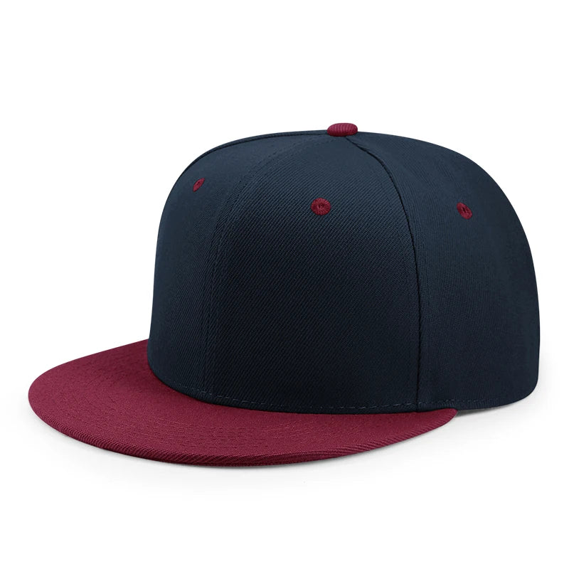 Plain Flat-Brim Snapback Hat – HatLine