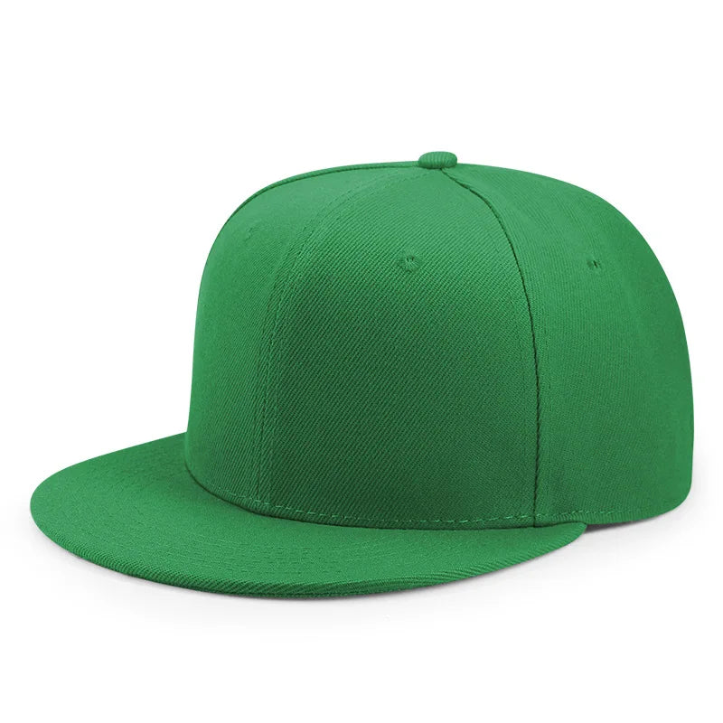 Plain Flat-Brim Snapback Hat – HatLine