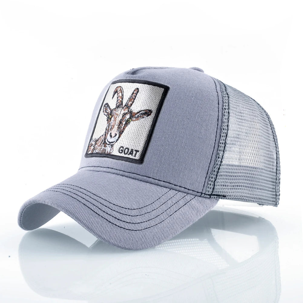 Embroidered Goat Patch Trucker Cap – HatLine
