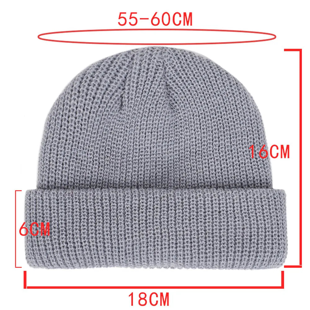 Casual Short Knit Beanie – Hip-Hop Style, Unisex - HatLine