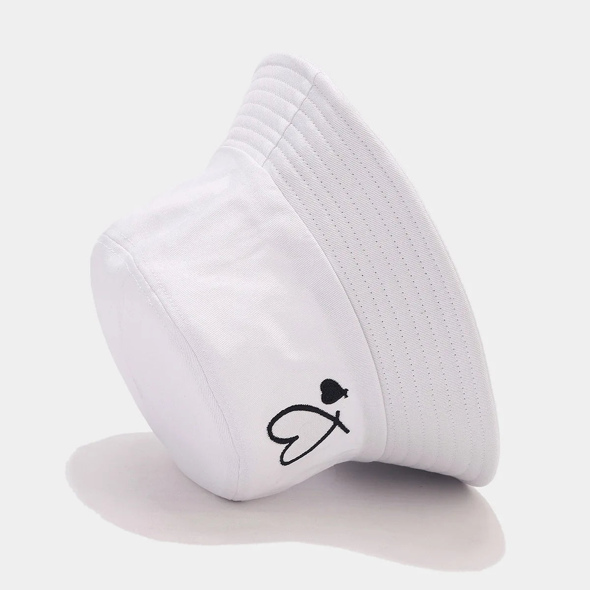 Unisex Reversible Heart-Embroidered Bucket Hat