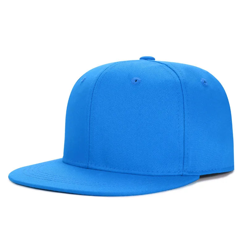 Plain Flat-Brim Snapback Hat – HatLine
