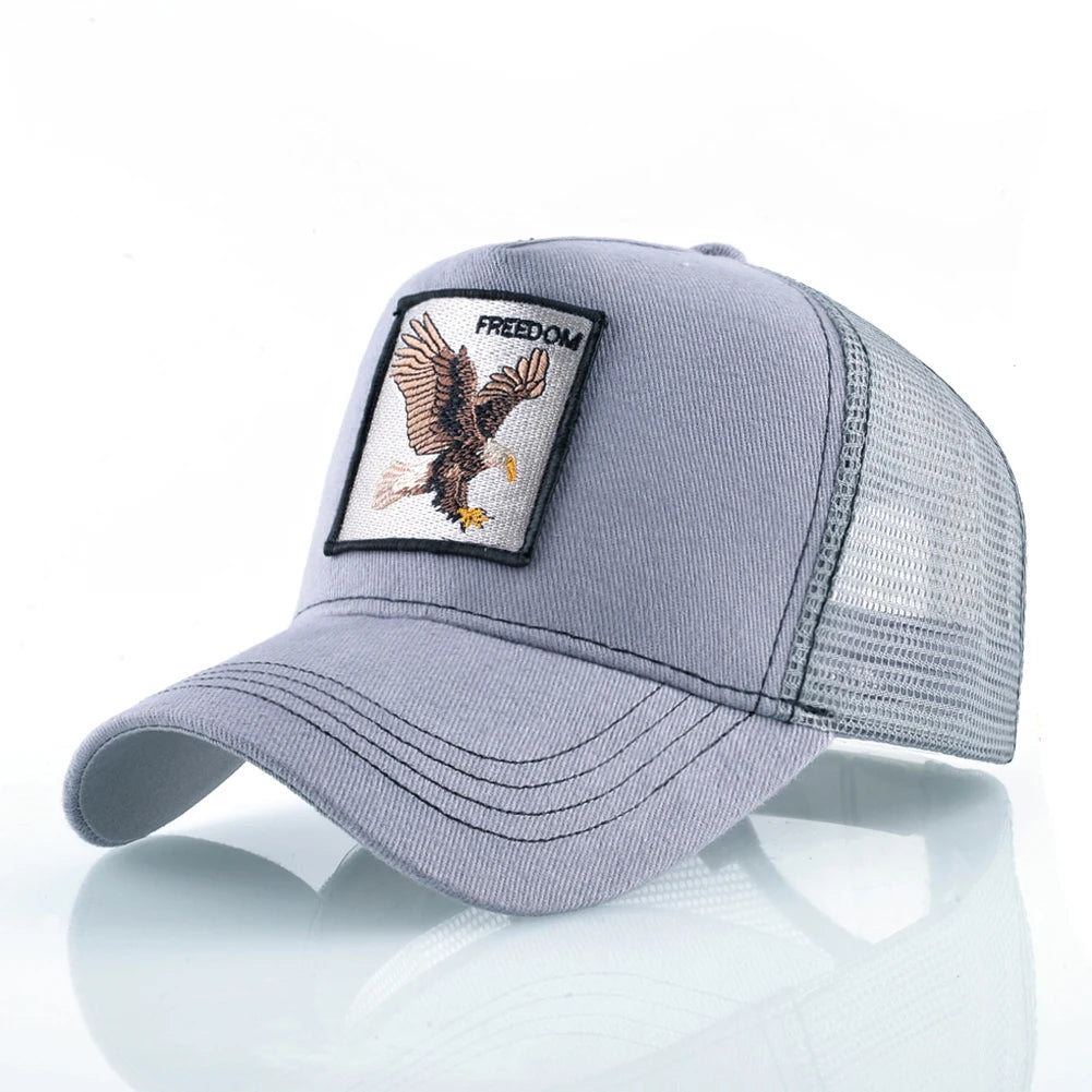 Embroidered Goat Patch Trucker Cap – HatLine