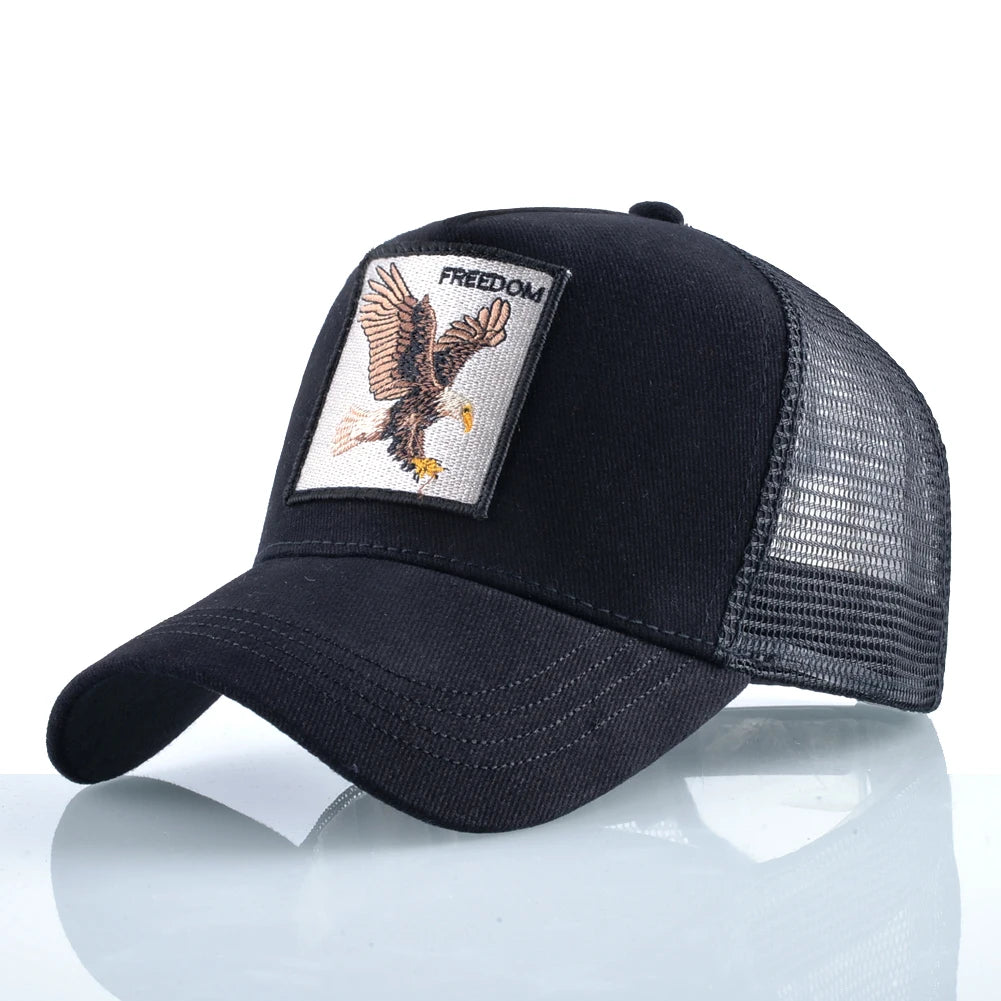 Embroidered Goat Patch Trucker Cap – HatLine