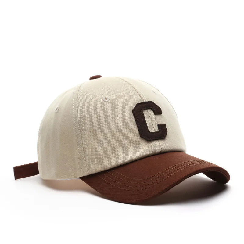 HatLine Unisex Cotton Baseball Cap “C” Patch – Adjustable Snapback