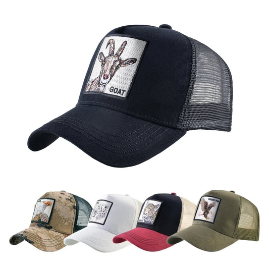 Embroidered Goat Patch Trucker Cap – HatLine