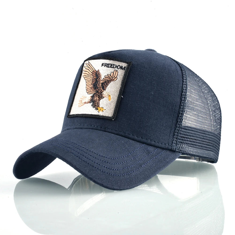 Embroidered Goat Patch Trucker Cap – HatLine