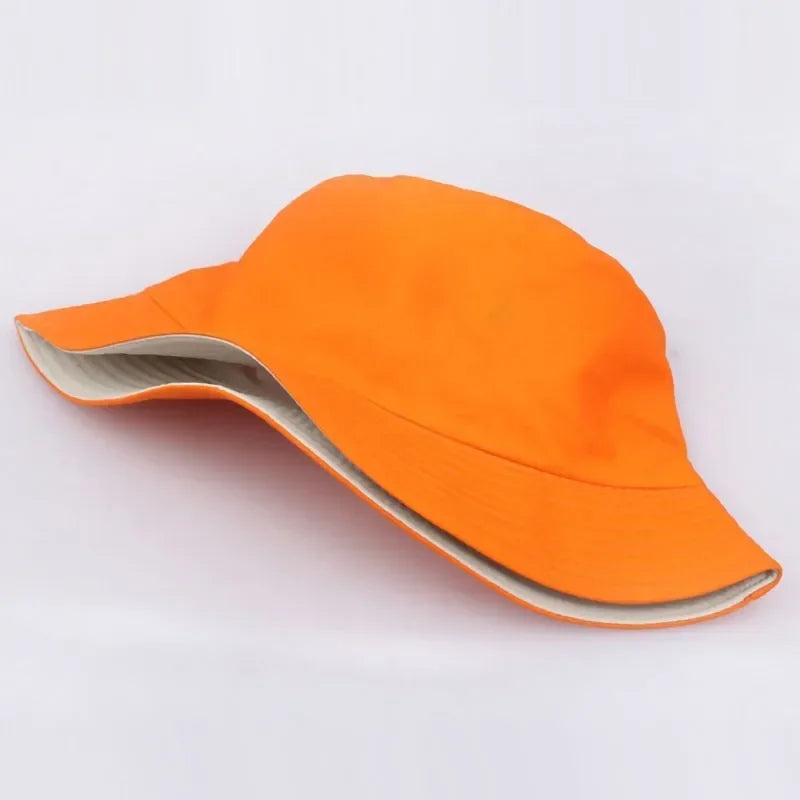Unisex Cotton Foldable Bucket Hat – Summer Outdoor Sun Cap