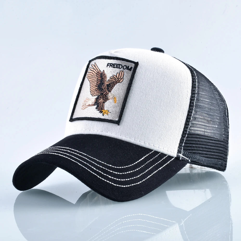 Embroidered Goat Patch Trucker Cap – HatLine