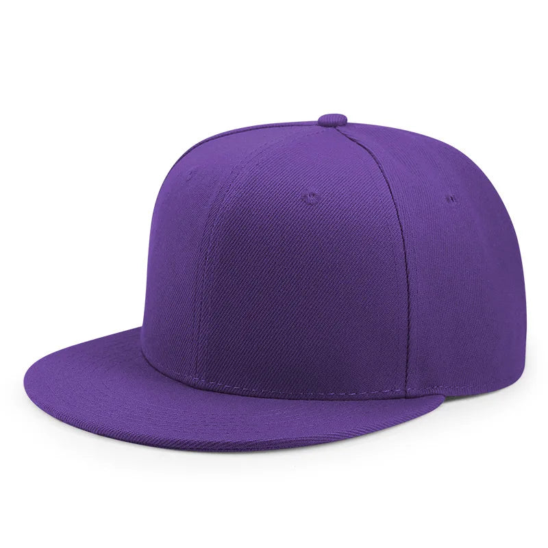 Plain Flat-Brim Snapback Hat – HatLine