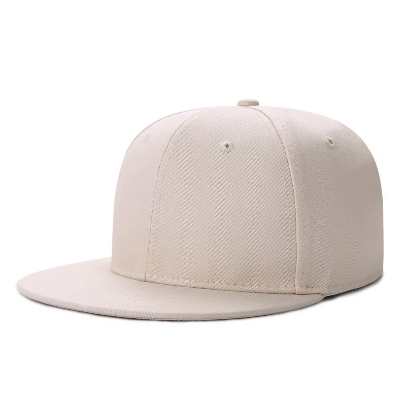 Plain Flat-Brim Snapback Hat – HatLine