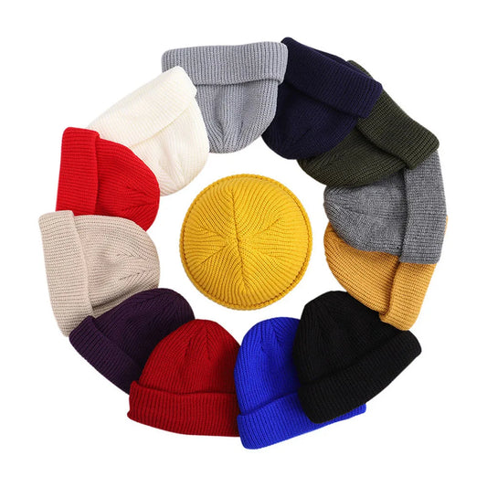 Casual Short Knit Beanie – Hip-Hop Style, Unisex - HatLine