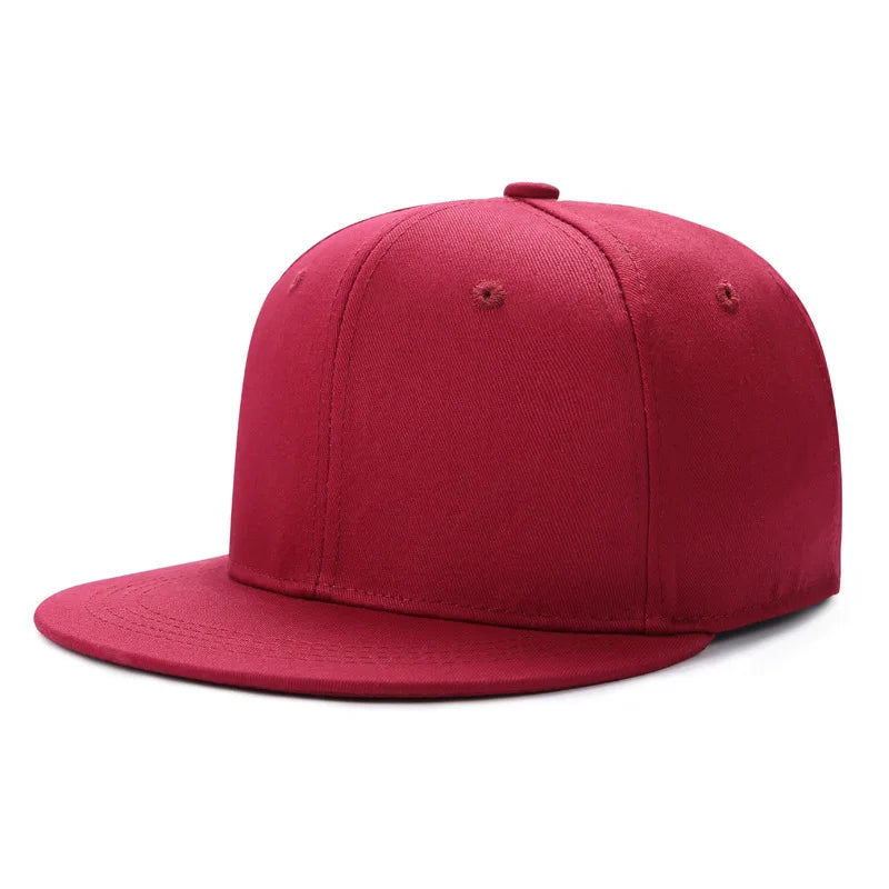 Plain Flat-Brim Snapback Hat – HatLine