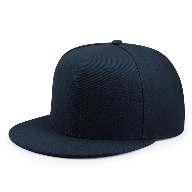 Plain Flat-Brim Snapback Hat – HatLine
