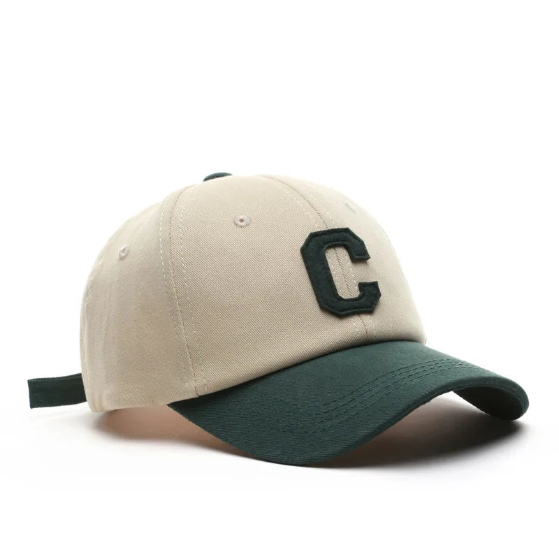 HatLine Unisex Cotton Baseball Cap “C” Patch – Adjustable Snapback
