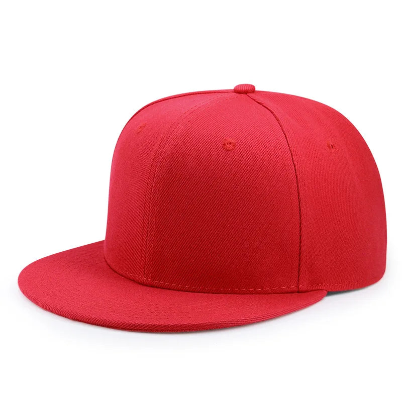 Plain Flat-Brim Snapback Hat – HatLine