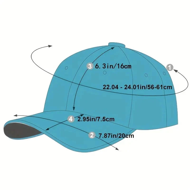 Unisex Cotton Embroidered Baseball Cap – Adjustable Snapback