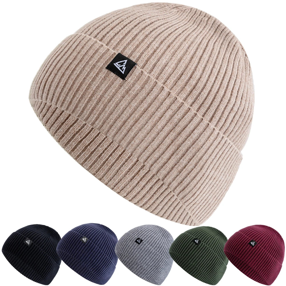 Mountain Peak Unisex Winter Beanie – Soft, High-Elastic Knit / HatLine