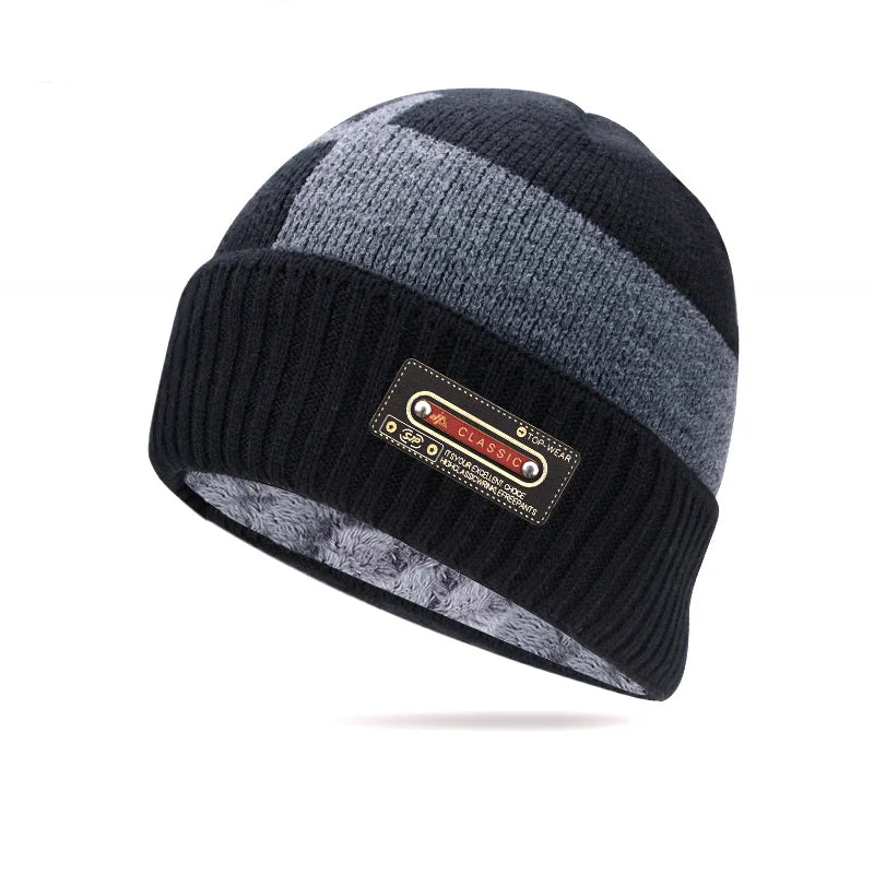 HatLine Winter Knit Beanie & Scarf Set – Fleece-Lined, Unisex