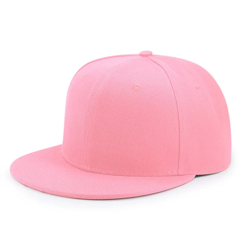 Plain Flat-Brim Snapback Hat – HatLine