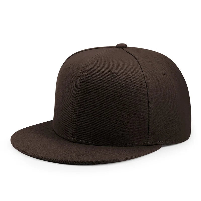 Plain Flat-Brim Snapback Hat – HatLine