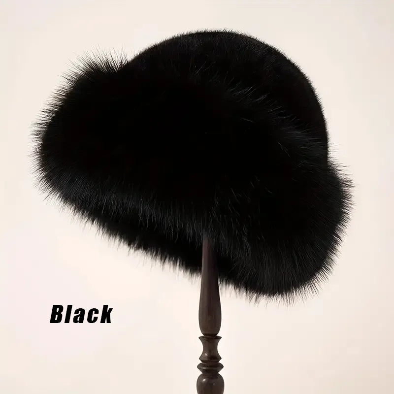Women’s Solid Faux Fur Bucket Hat – HatLine