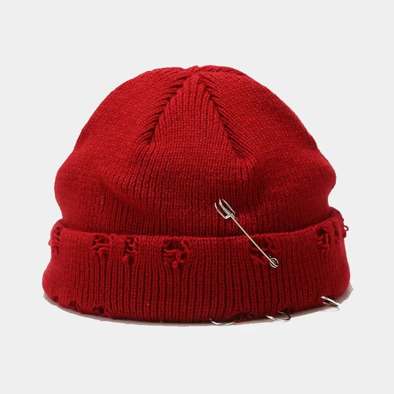 Fashion Distressed Unisex Thick  Knit Beanie – HatLine