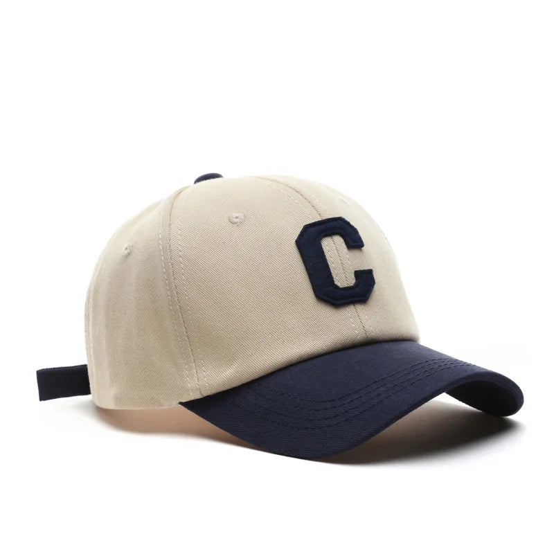 HatLine Unisex Cotton Baseball Cap “C” Patch – Adjustable Snapback