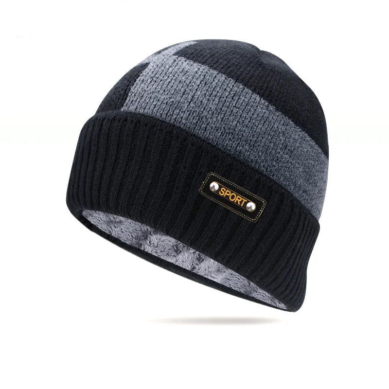 HatLine Winter Knit Beanie & Scarf Set – Fleece-Lined, Unisex