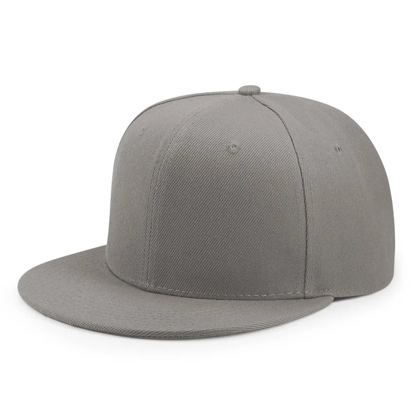 Plain Flat-Brim Snapback Hat – HatLine
